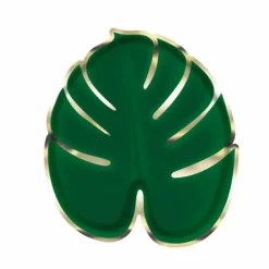 Badaboum 8 Assiettes Carton Feuille Tropicale 23Cm