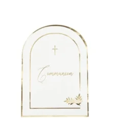Best 8 Assiettes En Carton Communion Puret Blanc Theme Communion