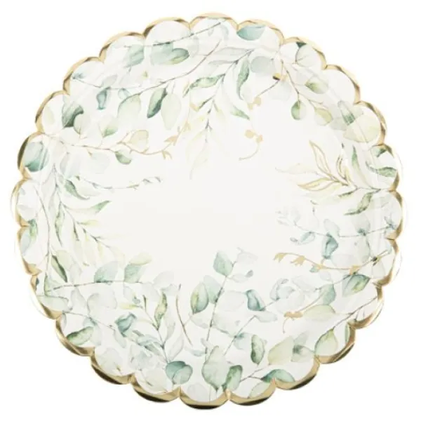 New 8 Assiettes En Carton Vegetal Sauce Green Theme Eco-Responsable