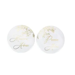 New 2 Badges Parrain Marraine En Or Theme Bapteme