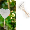 Badaboum 6 Coeurs En Bois Blanc Sur Pic