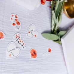100 Confettis De Table Coquelicot Theme D Co Baby Shower