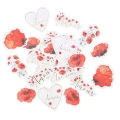 100 Confettis De Table Coquelicot Theme D Co Baby Shower