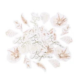 New 100 Confettis De Table Pampa Fleur De Coton Theme D Co Baby Shower