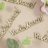 Badaboum 12 Confettis De Table Vive Les Mari S En Bois Naturel