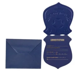 Badaboum 8 Invitations Badge Police