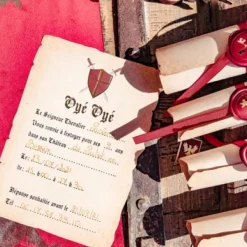 Badaboum 8 Invitations Theme Chevalier