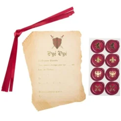 Badaboum 8 Invitations Theme Chevalier