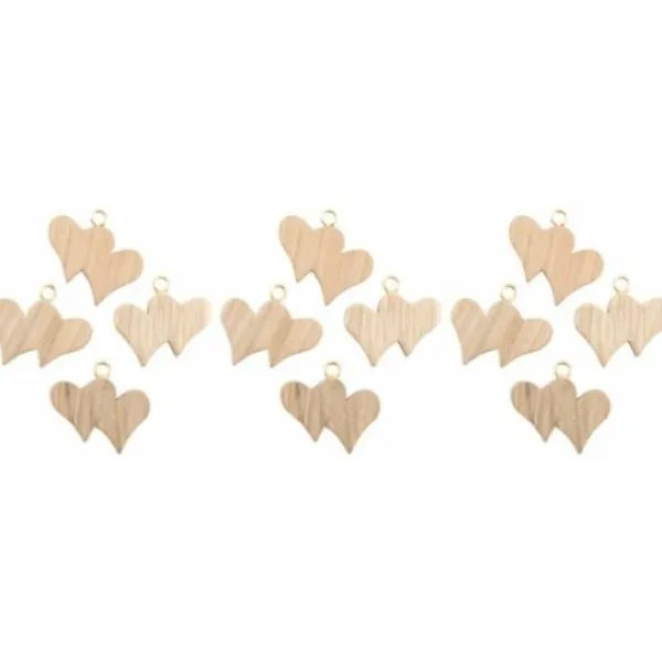 Badaboum 12 Marque Places Coeur Originaux En Bois Avec Boucle