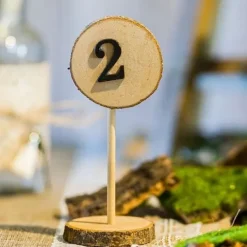 Badaboum 10 Marque Tables Rondins De Bois Avec Chiffre New