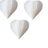 Badaboum 3 Mini Coeurs Alv Ol S Blanc 8Cm A Suspendre