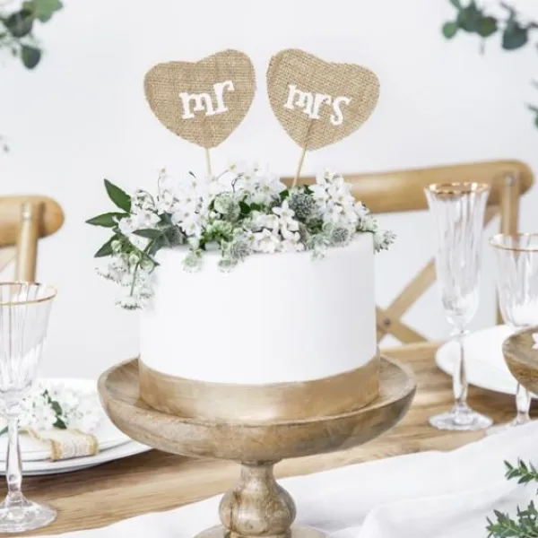 Online 2 Pics D Co De Table Mr Mrs Jute Naturel Theme Jute