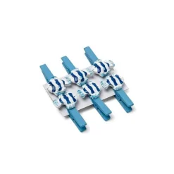 Badaboum 6 Pinces Poisson En R Sine Blanc Et Bleu Hot