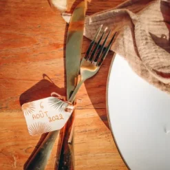 Badaboum 4 Serviettes De Table En Gaze De Coton Naturel