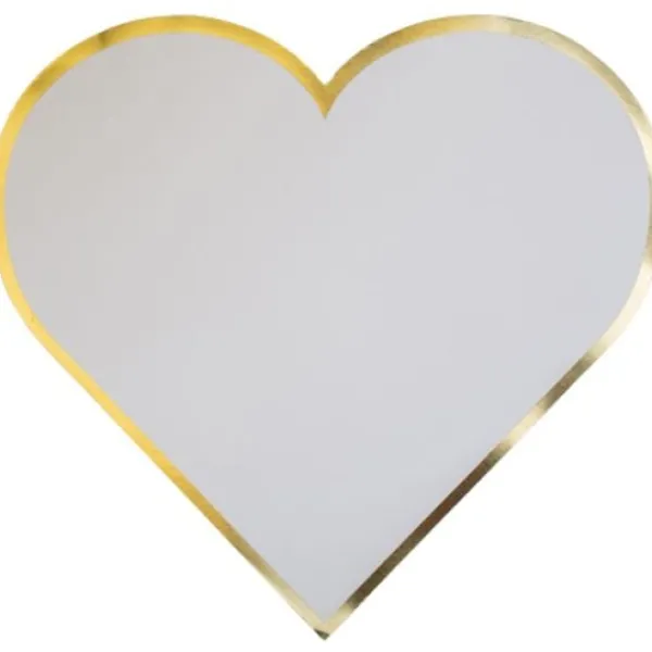 Badaboum 8 Sets De Table Coeur Dorure Or X 8 Pi Ces