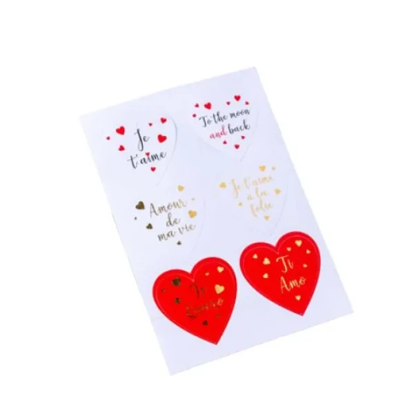 Badaboum 24 Stickers Coeur Amour