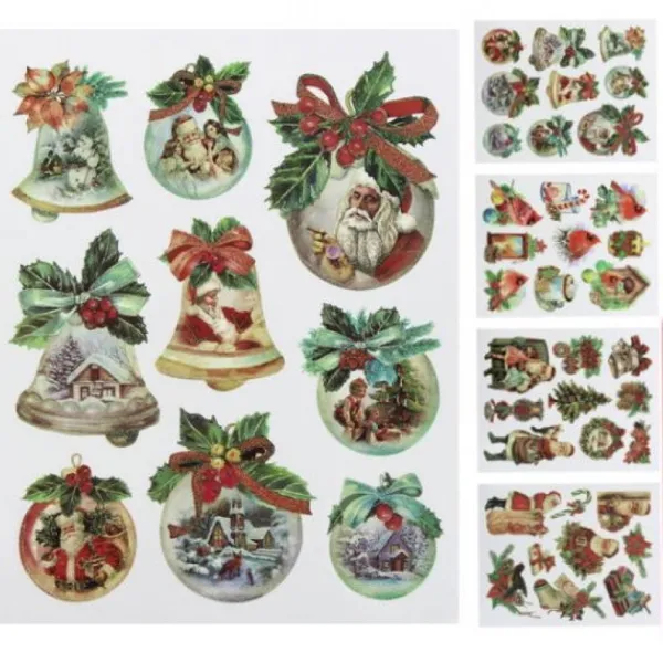 Badaboum 8 Stickers Vitro Statique De Noel Paillet S Sale