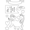 10 Tampons Transparents Motifs Licorne Theme Licorne