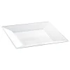 Clearance Assiette Carr E Plastique Transparente R Utilisable 23Cm X12 Theme Eco-Responsable