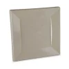 Hot Assiette Carr E Plastique 23Cm Taupe R Utilisable X 12 Pi Ces Theme Eco-Responsable