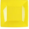 Clearance Assiette Carr E Plastique Jaune R Utilisable 23Cm X12 Theme Eco-Responsable