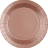 Badaboum Assiette Carton Ronde Rose Gold 23 Cm X 10 Pi Ces