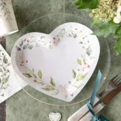 Badaboum Assiettes En Carton Mariage V G Tal 23 Cm X10 Pi Ces