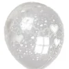 Badaboum Ballon Gonflable Transparent Imprim Coeur 30 Cm X 10 Pi Ces