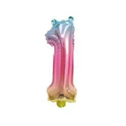 Discount Ballon Mylar Chiffre 1 Iris Pastel 36 Cm Theme Deco Pastel