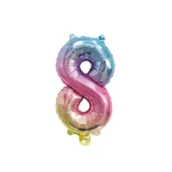 Discount Ballon Mylar Chiffre 8 Iris Pastel 36 Cm Theme Deco Pastel