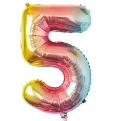 Discount Ballon Mylar Chiffre 5 Iris Pastel 86 Cm Theme Deco Pastel