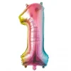 Clearance Ballon Mylar Chiffre 1 Iris Pastel 86 Cm Theme Deco Pastel