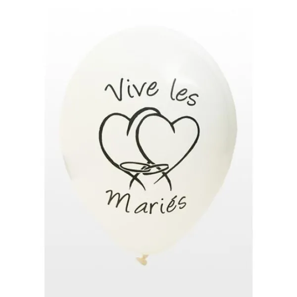 Badaboum Ballon Vive Les Mari S Blanc X8