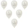 Badaboum Ballon Vive Les Mari S Nacr Argent X6