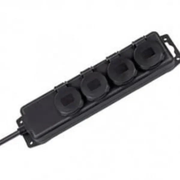Badaboum Bloc Multiprise Tanche Noir 4 Entr Es Pour Ext Rieur Best