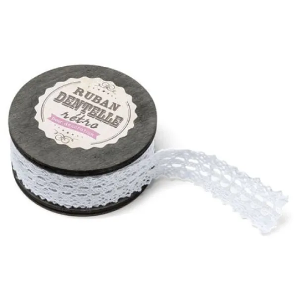 Discount Bobine Mariage Dentelle Blanche 25Mm X 5 M Tres Theme Dentelle