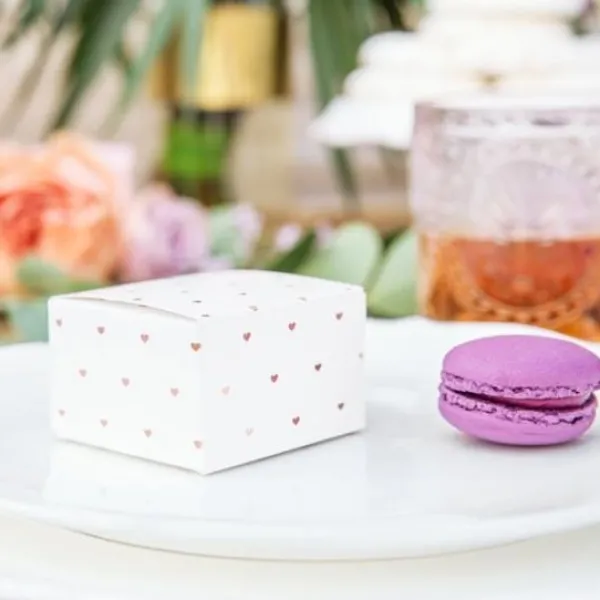Badaboum Boite A Drag Es Mariage Coeur Rose Gold X 10 Pi Ces
