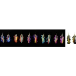 Badaboum Boucles D'Oreille Amazonas Plumes Assorties