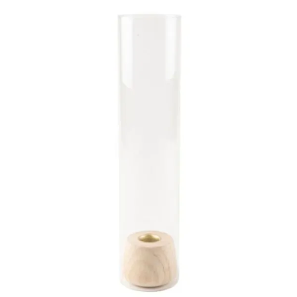 Badaboum Bougeoir Baltazar En Bois Et Verre