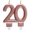 Badaboum Bougie Anniversaire 20 Ans Rose Gold