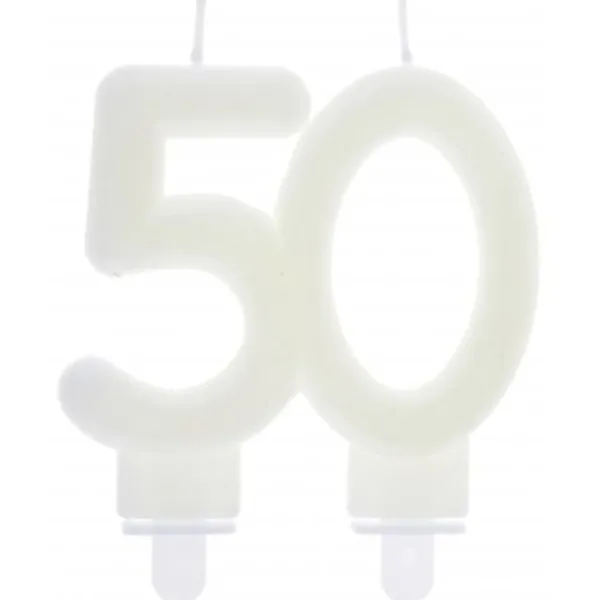 Hot Bougie Anniversaire Chiffre 50 Phosphorescente Theme Joyeux Anniversaire