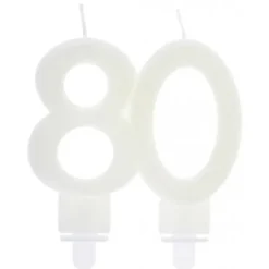 Sale Bougie Anniversaire Chiffre 80 Phosphorescente Theme Joyeux Anniversaire