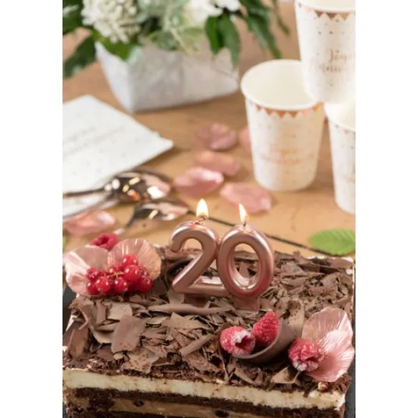 New Bougie Anniversaire Chiffre 9 Rose Gold Theme Joyeux Anniversaire