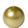 Badaboum Bougie Boule M Tallis Or Diam 7 Cm Gappy Clearance
