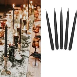 Badaboum Bougie Chandelier Mariage Noir X 10 Pi Ces Clearance