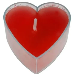Badaboum Bougie Chauffe Plat Coeur Rouge X 4 Pi Ces
