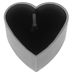 Badaboum Bougie Chauffe Plat Coeur Noir X 4 Pi Ces