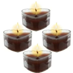 Badaboum Bougie Chauffe Plat Coeur Chocolat X 4 Pi Ces