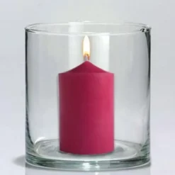 Badaboum Bougie Cylindrique Fuchsia 10Cm