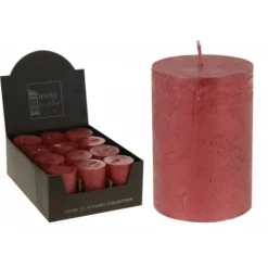 Badaboum Bougie Cylindrique Rouge 10Cm Hot